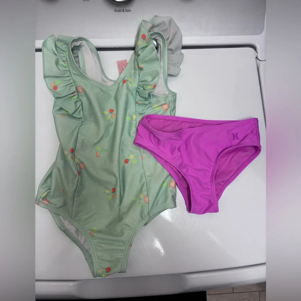 Janie and Jack Floral Swimsuit with Bow Bundle‎